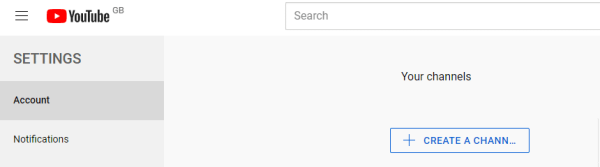 create a youtube channel