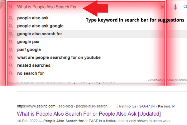 How do you search for keywords